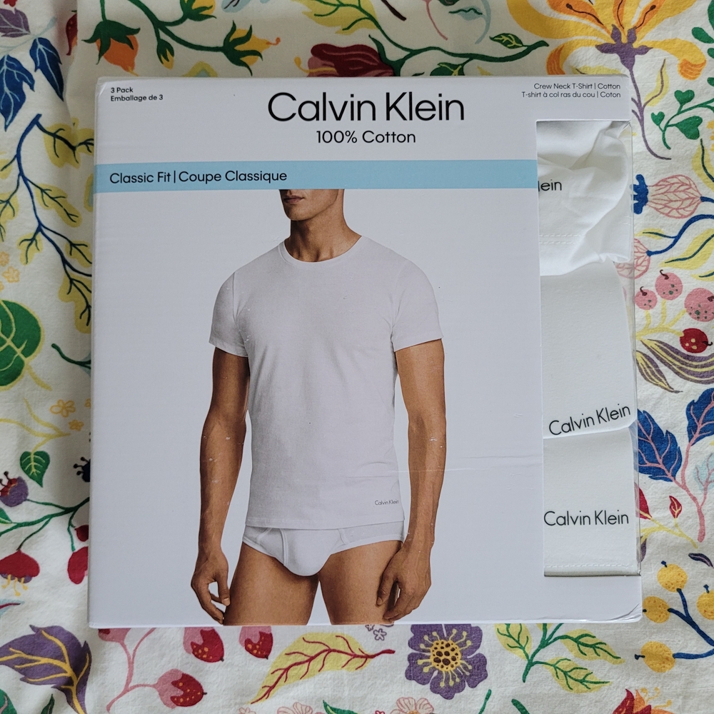 Calvin Klein Men's Classic White Undershirt Set